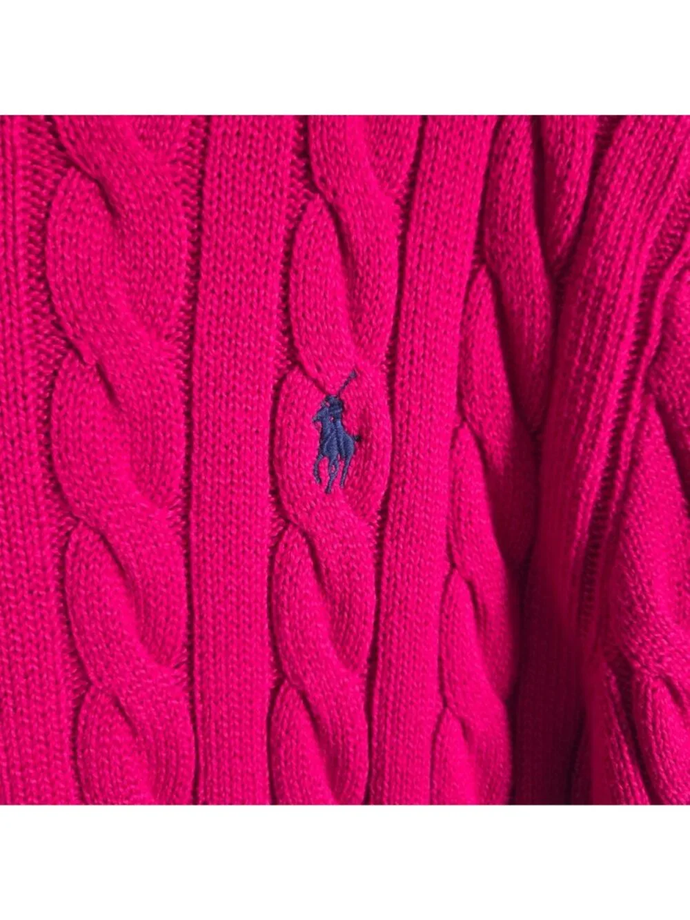 Polo Ralph Lauren Cable Knit Cotton Sweater Pullover Red Men's XL Pony Preppy